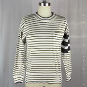 Liz Sport 90s Y2K Striped Long Sleeve Knit Top