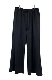 For Love & Lemons Womens Size Large Morgan Sweatpants Black Wide Leg Drawstring