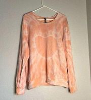 Torrid sleep peach tye dye soft modal sweatshirt 2