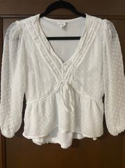 White Long Sleeve Blouse