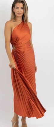 Rust Midi Dress