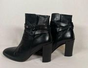 Theory Black Chunky High Heel Ankle Boots Sz 36