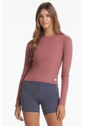 Vuori Mudra Long Sleeve T-Shirt in Rosewood Heather