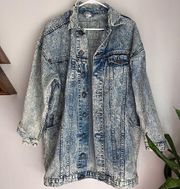 Vintage Union Bay Long Acid Wash Denim Jacket