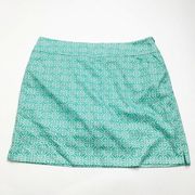 Charter Club Pant Shop Womens Skort Size 14 Geometric Side Pockets Teal White