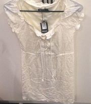 NWT nasty gal dobby tie front dress size 6