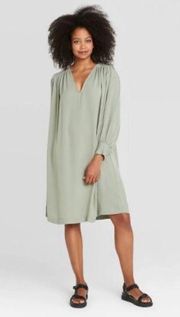 NWT Prologue Small Women’s Green Balloon Long Sleeve Dress Tunic Loose Fit