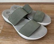 Clarks Women’s Gray Slip On Sandals