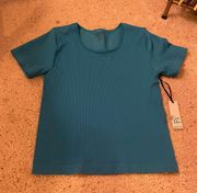 blue crop top