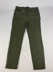 Buffalo David Bitton Hanna Green Soft Stretch Skinny Ankle Pants Women 14/34