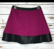 🌴Candies Pink Houndstooth Mini Skater Skirt Sz 1