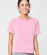 soulcycle Mineral Wash Soul Boxy Pink Crop