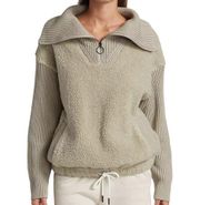 Varley Sage Gray Rogers Half-Zip Jacket Pullover Top Sz Small