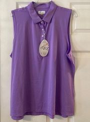 Greg Norman Women’s Shirt size XXL color lilac brand new with tag length 28”