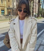 cropped Bomber jacket Vest coat convertible trench casual style