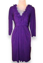 purple quarter sleeve dress size 14