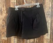 women PLEATED TROUSER SHORTS size 14 blue