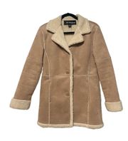 Women’s Beige Faux Suede/Shearling Jacket (S)