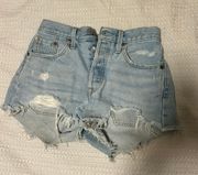 501 High-Rise Denim Shorts