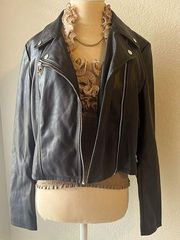 Express Faux Leather Moto Biker Jacket Size Medium