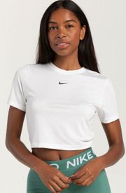 White Cropped Tee