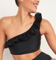 One Shoulder Ruffled Bikini Top