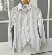 Zac Posen size 0 button down blouse white