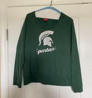 Green MSU Spartans Women’s Crewneck