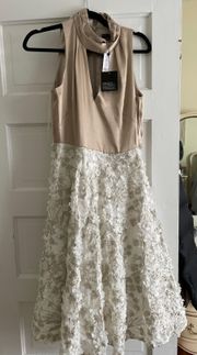 Halter Neck Lace Skirt Dress 