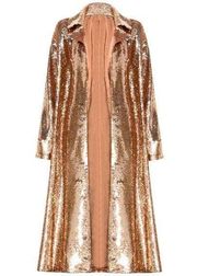 Gold Sequined Coat Jacket