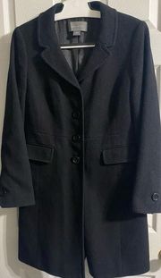 100% Cotton Black Trench Coat. Size Medium Preloved Gently Wo…