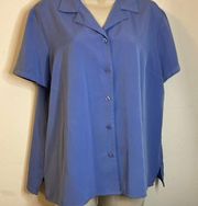 Elementz Women’s XL Button Up Blouse Short Sleeve EUC