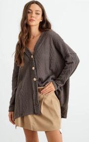 Brown Knit Boho Archie Cardigan