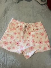 High Rise Flower Shorts