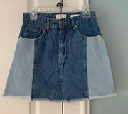 2 tone denim skirt