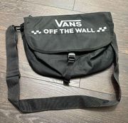 Vans Off the Wall Black White Logo Laptop Messenger Bag