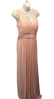 BHLDN By Anthropologie Nouvelle Fleur Bridesmaid Dress Light Pink Sz 10 Wedding