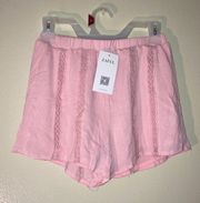 NWT  Double Lined Lace Shorts Size Small Pink