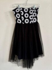 Delia’s sequin black and white strapless dress