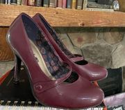 Academia oxblood heels burgundy