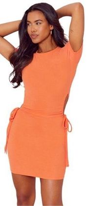 NWT Melrose And Market Peach Knit Cut Out Dress