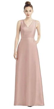 NWT  Toasted Sugar Pink Sleeveless V-Neck Satin Gown Size 18
