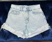 Zara Denim light Blue High Waisted Shorts Size 2