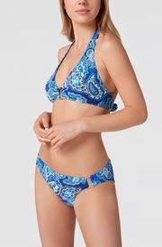 Lauren  Bandana Paisley Ring Halter Bikini Top & Hipster Bottom Set