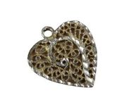 Vintage Sterling Silver Heart Pendant, Sterling Silver Pendant, Silver Pendant