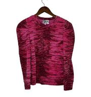 PAM & GELA Size S Pink Tiger Print Puff Sleeve Sweatshirt