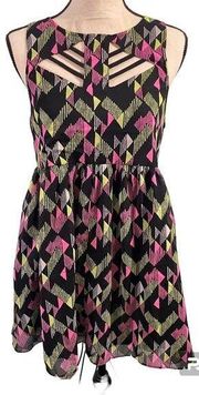 French Connection Women's Woven Party Cutout Skater Dress Size S NWT