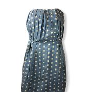 Line & Dot Strapless Polka Dot Denim Dress