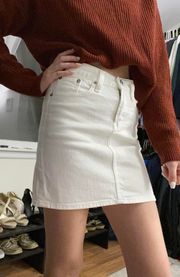 Sport White Denim Skirt