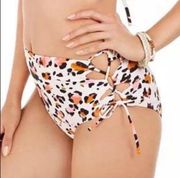Hula Honey Leopard  lace up bikini swim bottom